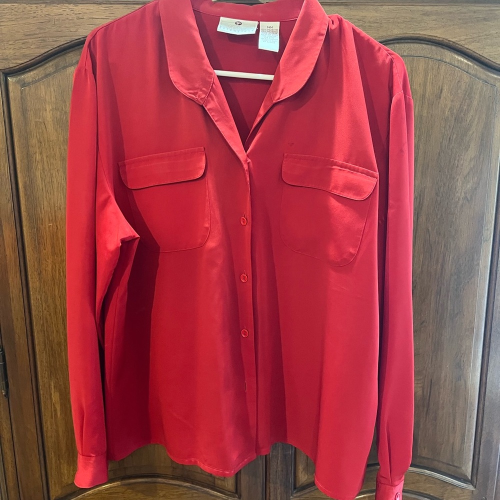 Worthington Vibrant Red Blouse